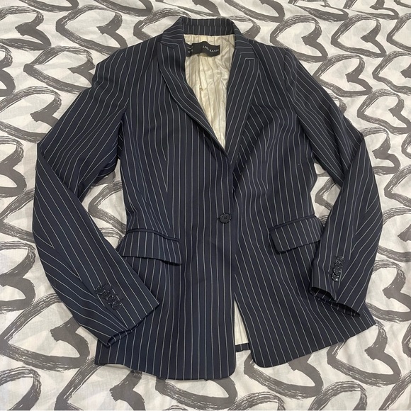 Navy Pinstriped Blazer from Zara - Picture 3 of 16